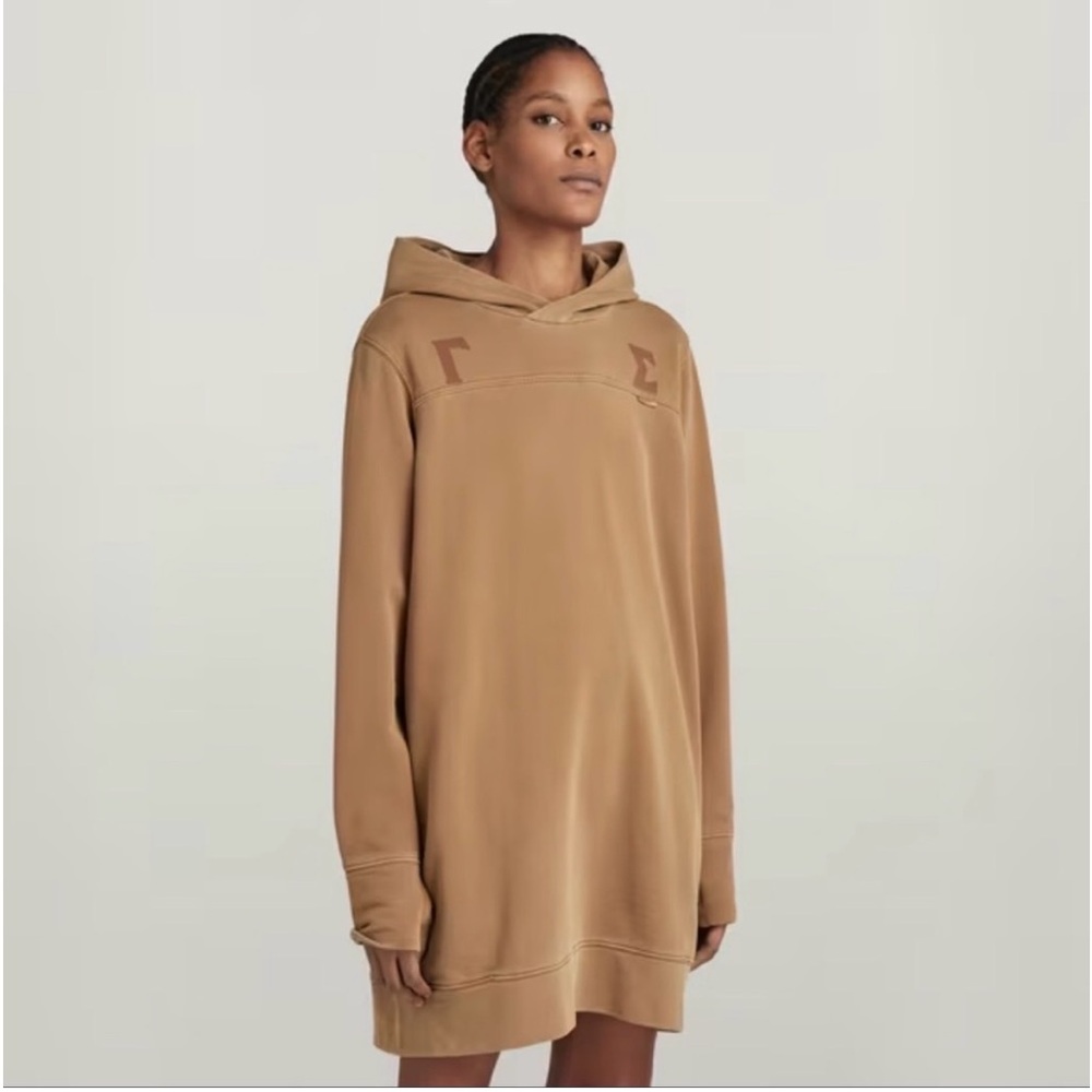 GStar Raw brown hoodie dress.
